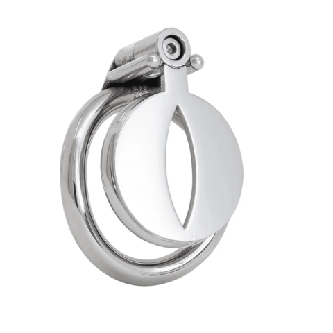 Passionate Steel Lock V-Cut Flat Chastity Cage