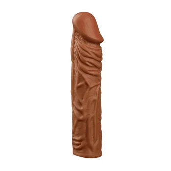 7.5″ Realistic Penis Extender Sleeve – Reusable Textured Sheath for Instant Length & Girth Enhancement – Soft Real-Feel Material