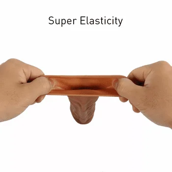 7.5″ Realistic Penis Extender Sleeve – Reusable Textured Sheath for Instant Length & Girth Enhancement – Soft Real-Feel Material