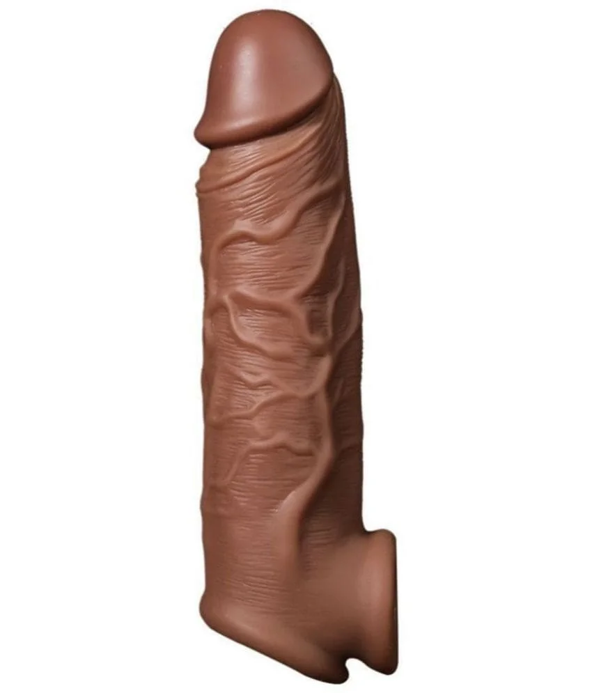 Gorilla jumbo realistic penis extender with reusable condom 8 inch