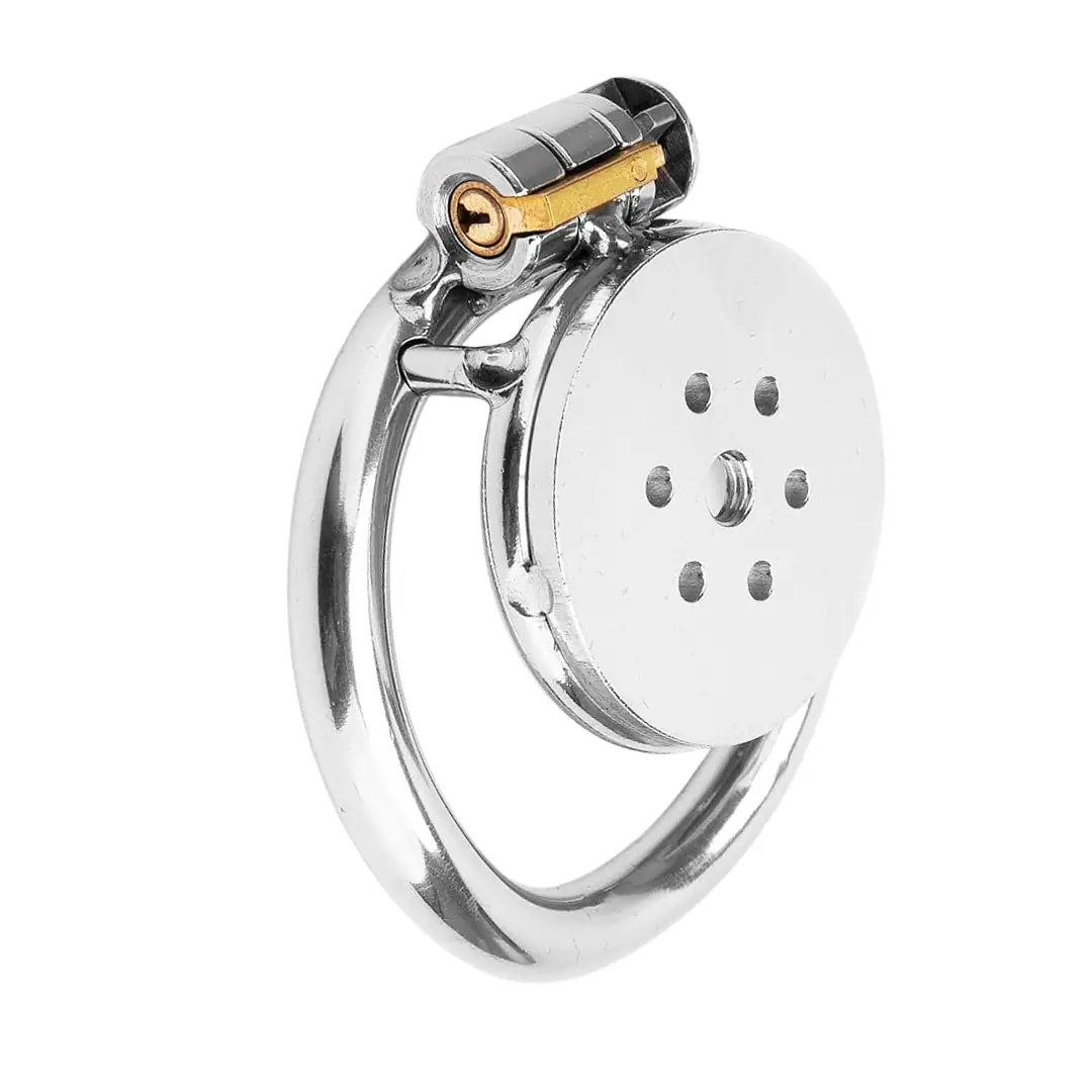 Passionate Flat Guard Stainless Steel Chastity Cage with Removable Urethral Tube & Secure Lock