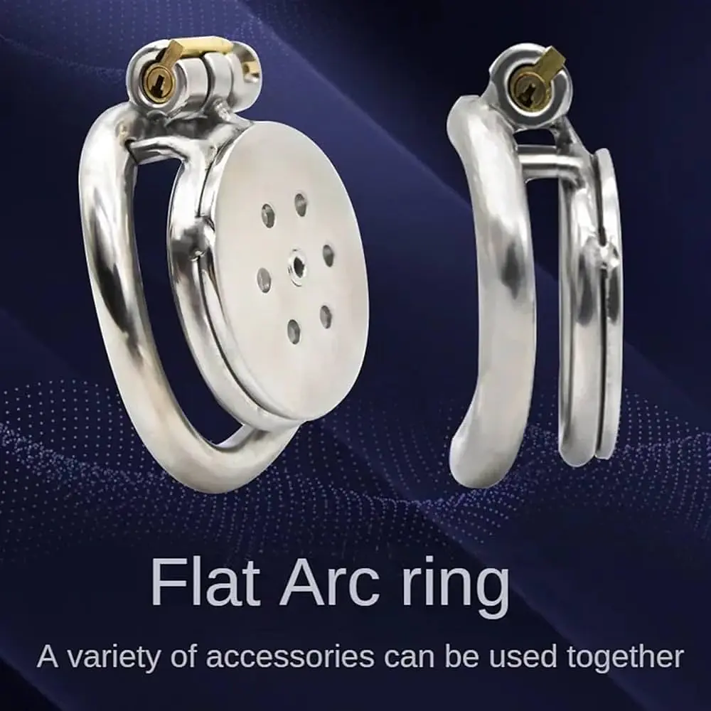 Passionate Flat Guard Stainless Steel Chastity Cage with Removable Urethral Tube & Secure Lock